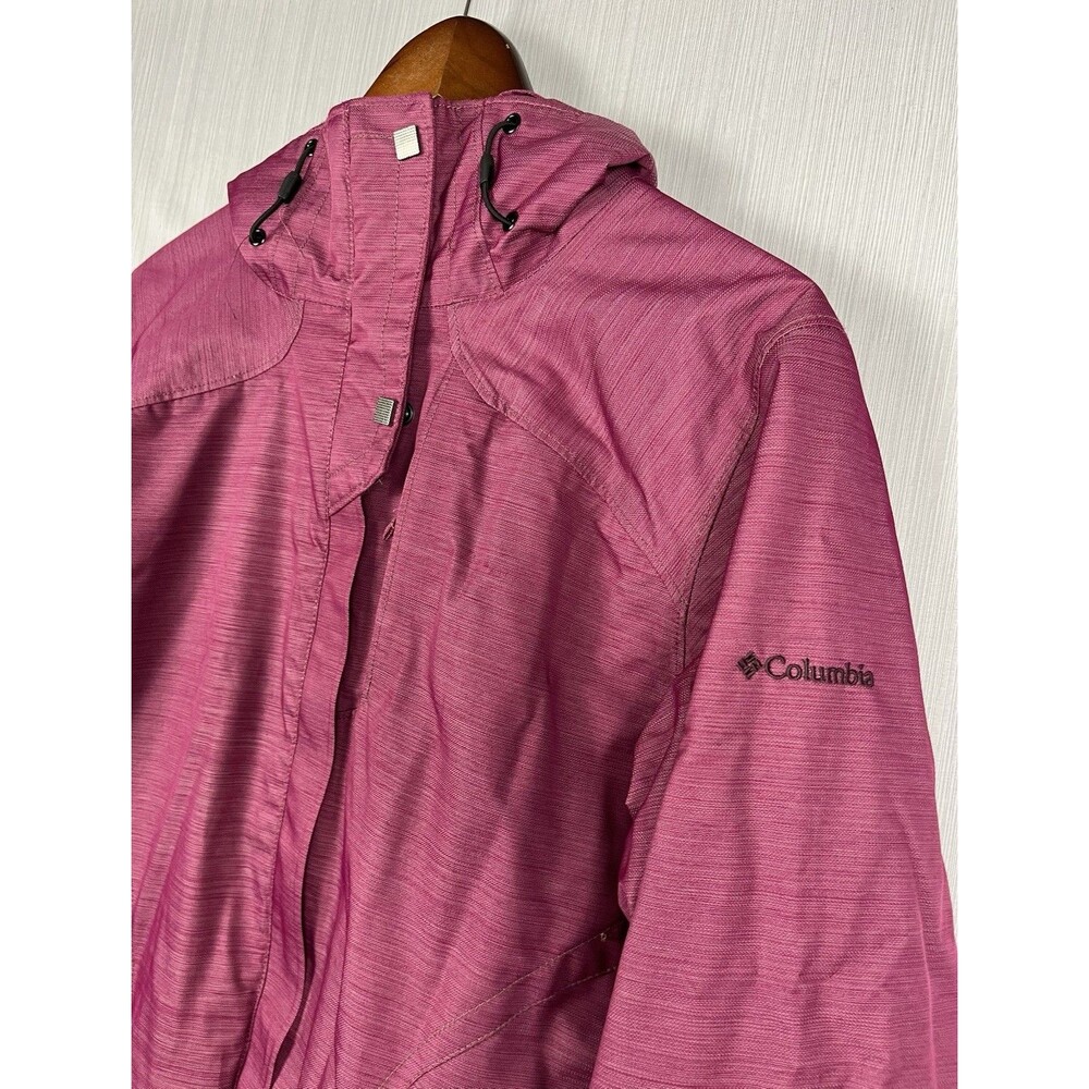 Columbia Interchange Omni-Tech‎ Hooded Jacket Magenta Womens L - Picture 3 of 12